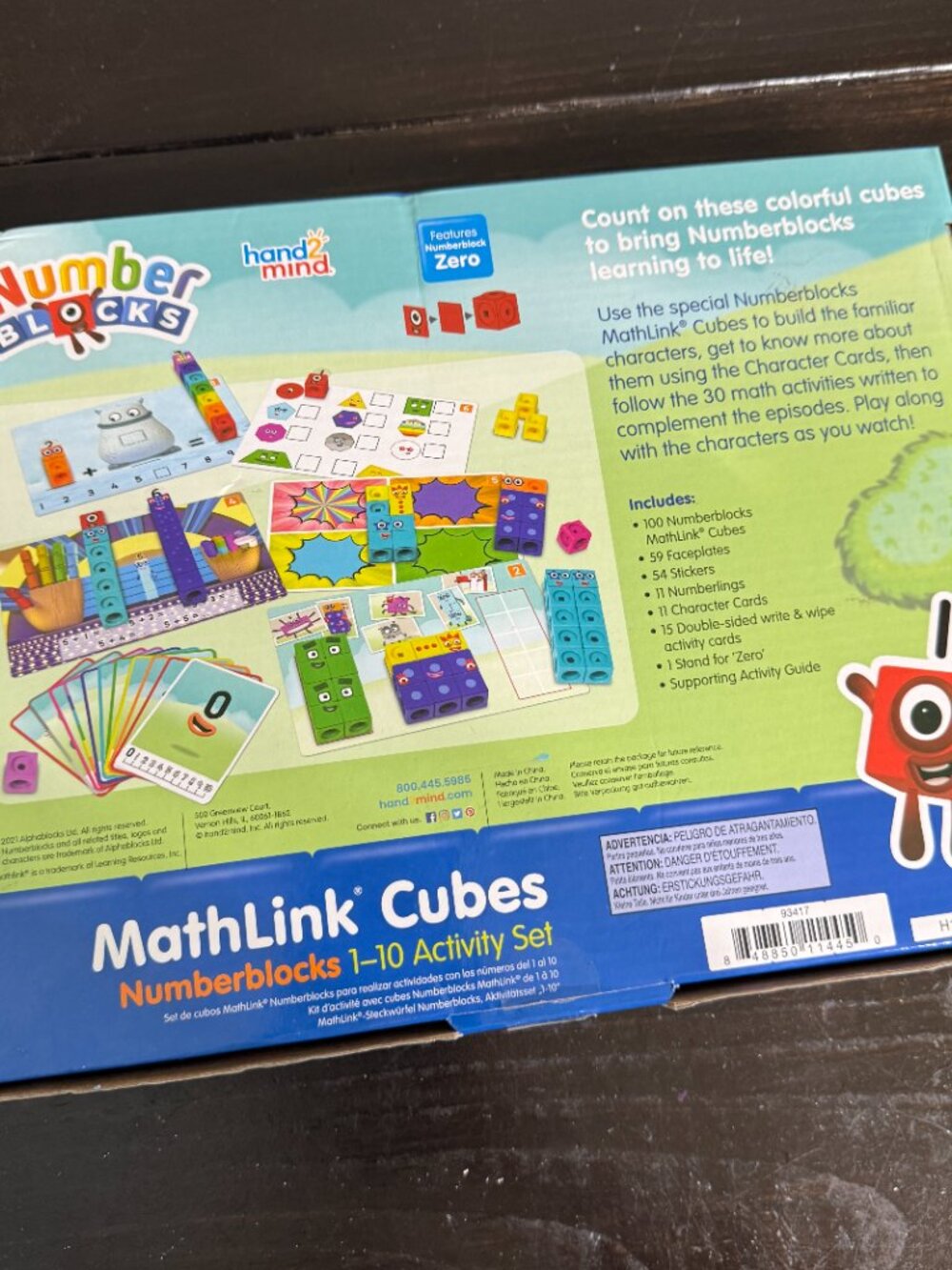 Number Blocks hand2mind MathLink Cubes  1-10 Activity Set, Math Games for Kids 3 - Picture 3 of 7